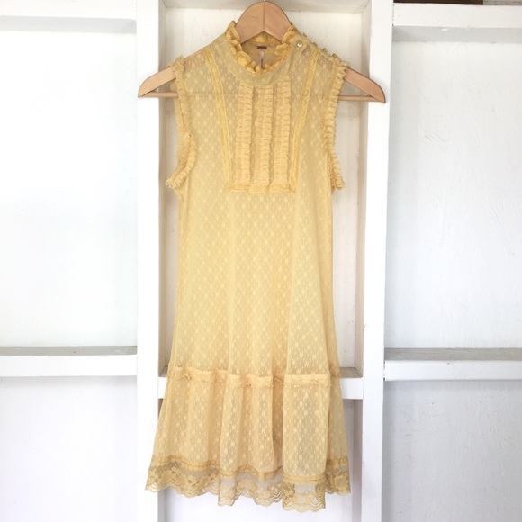 Free People Dresses & Skirts - Free People Sheer Stretch Lace Dress S